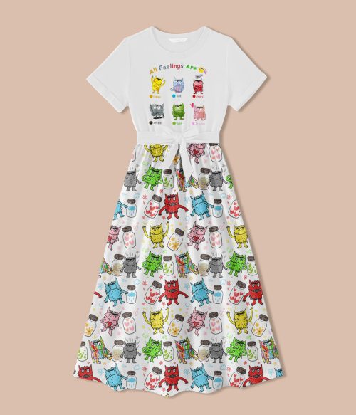 All Feelings Are Ok Monster Teacher One Piece Dress