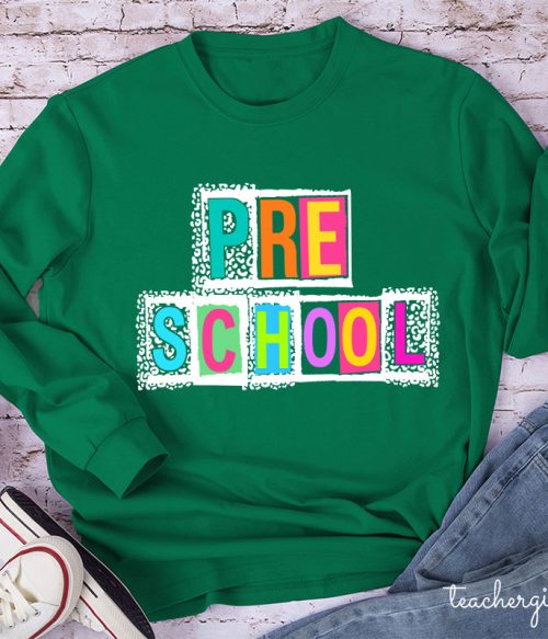Personalized Black Panther Print Color Letters Teacher Long Sleeve T-Shirt