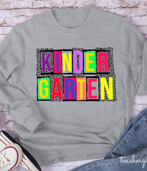 Personalized Black Panther Print Color Letters Teacher Long Sleeve T-Shirt