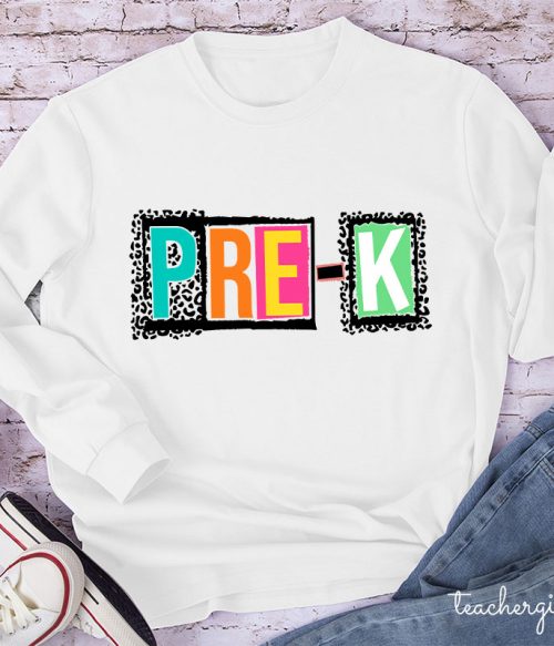 Personalized Black Panther Print Color Letters Teacher Long Sleeve T-Shirt