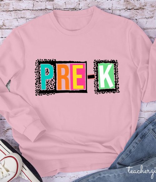 Personalized Black Panther Print Color Letters Teacher Long Sleeve T-Shirt