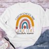 Personalized Name Rainbow Apple Teacher Long Sleeve T-Shirt