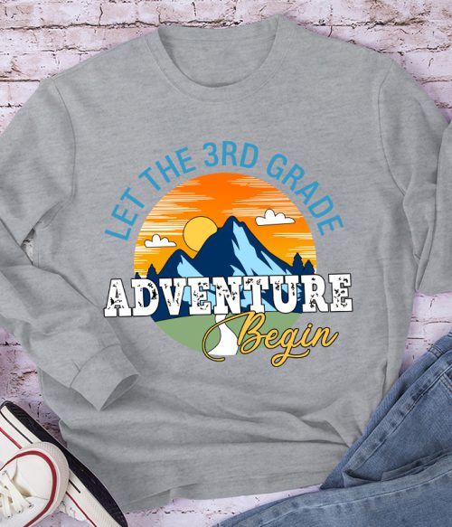 Personalized Let The Adventure Begin Teacher Long Sleeve T-Shirt