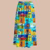 Pete Cat's Daily Routine Teacher Autumn Printed Midi Skirt
