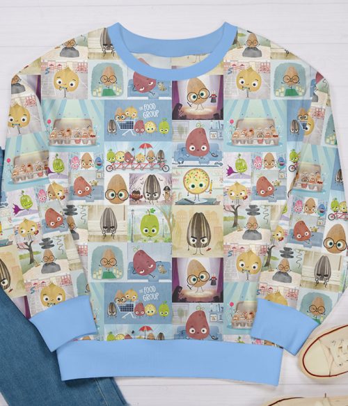 The Good Egg The Smart Cookie The Bad Seed Teacher Printed Sweatshirt