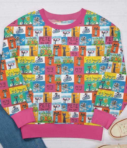 Pete Cat's Daily Life Teacher Printed Sweatshirt