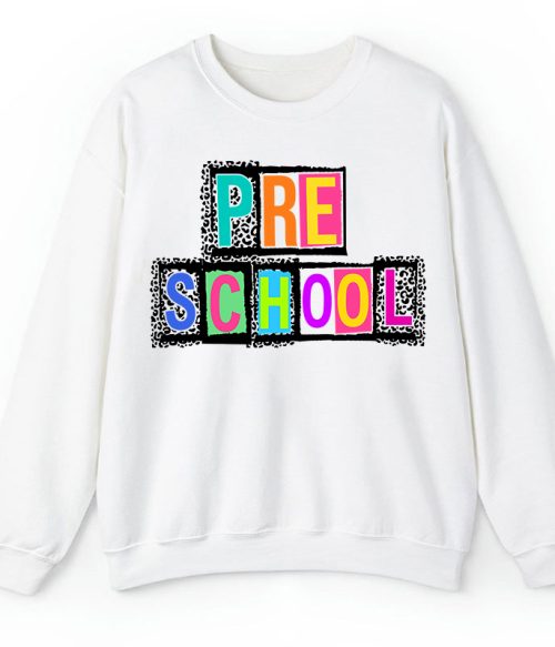 Personalized Black Panther Print Color Letters Teacher Sweatshirt