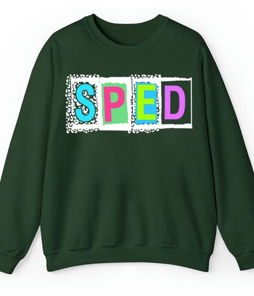 Personalized Black Panther Print Color Letters Teacher Sweatshirt