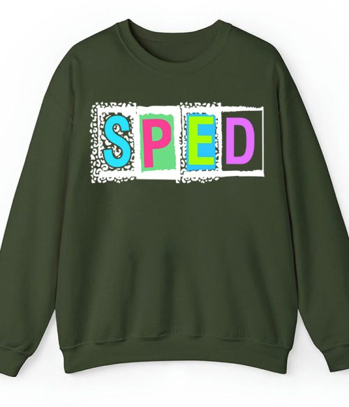 Personalized Black Panther Print Color Letters Teacher Sweatshirt