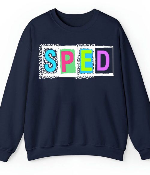 Personalized Black Panther Print Color Letters Teacher Sweatshirt