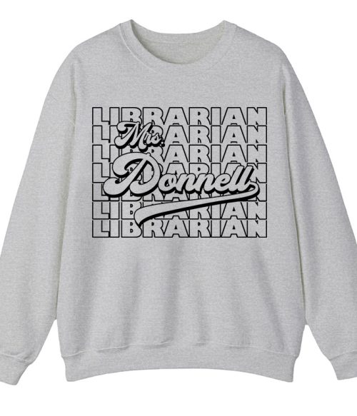 Personalized Name And Position Simple Teacher Sweatshirt