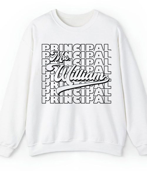Personalized Name And Position Simple Teacher Sweatshirt