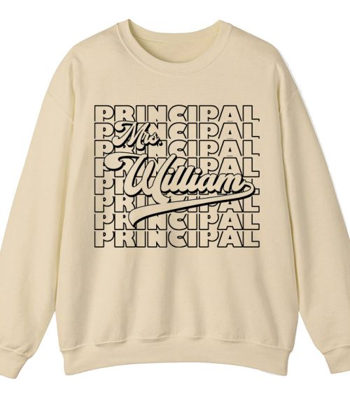 Personalized Name And Position Simple Teacher Sweatshirt