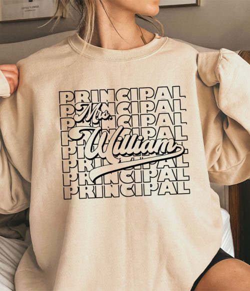 Personalized Name And Position Simple Teacher Sweatshirt