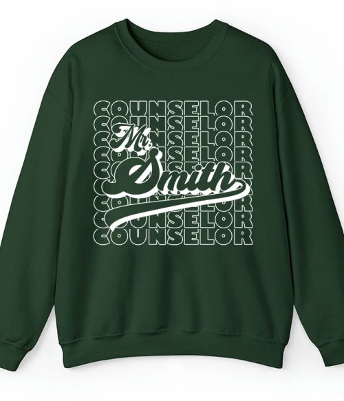 Personalized Name And Position Simple Teacher Sweatshirt