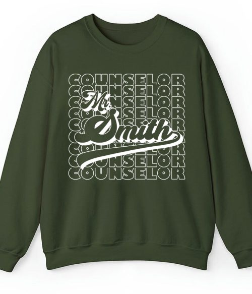 Personalized Name And Position Simple Teacher Sweatshirt