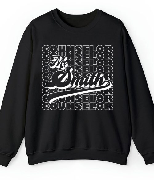 Personalized Name And Position Simple Teacher Sweatshirt