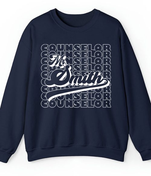 Personalized Name And Position Simple Teacher Sweatshirt