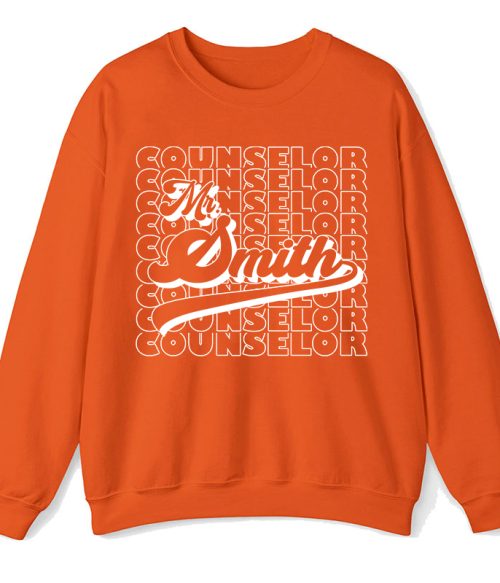 Personalized Name And Position Simple Teacher Sweatshirt