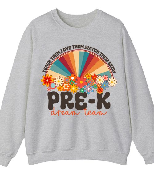 Personalized Teach Love Watch Them Grow Teacher Sweatshirt