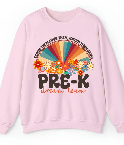 Personalized Teach Love Watch Them Grow Teacher Sweatshirt