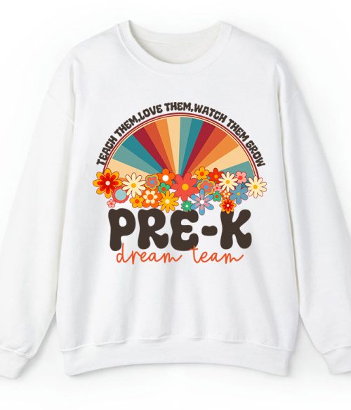 Personalized Teach Love Watch Them Grow Teacher Sweatshirt