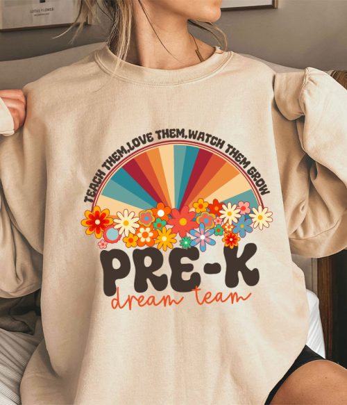 Personalized Teach Love Watch Them Grow Teacher Sweatshirt