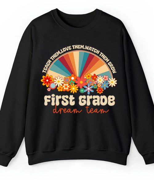 Personalized Teach Love Watch Them Grow Teacher Sweatshirt