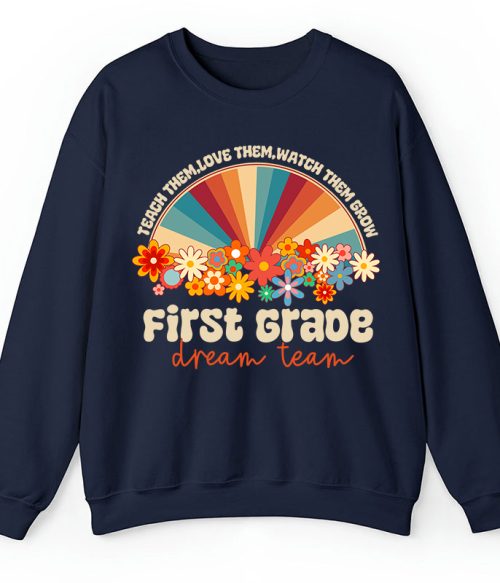 Personalized Teach Love Watch Them Grow Teacher Sweatshirt