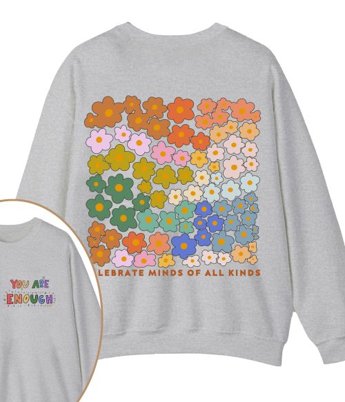 Personalized Name You Are Enough Teacher Two Sided Sweatshirt