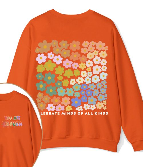 Personalized Name You Are Enough Teacher Two Sided Sweatshirt