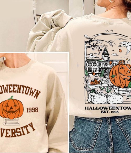 Halloween Town University Teacher Two Sided Sweatshirt