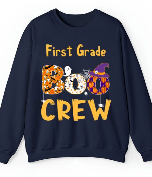 Personalized Kindergarten Boo Crew Teacher Sweatshirt