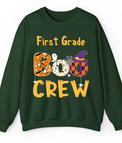Personalized Kindergarten Boo Crew Teacher Sweatshirt
