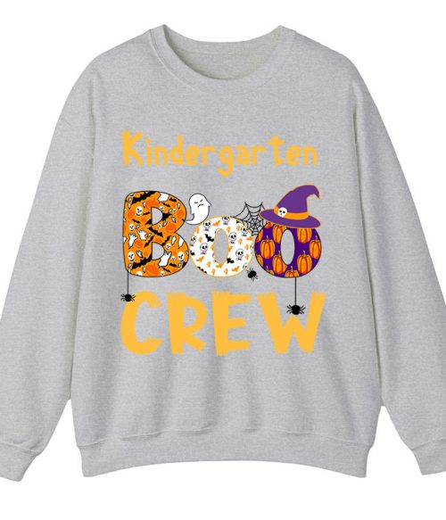 Personalized Kindergarten Boo Crew Teacher Sweatshirt