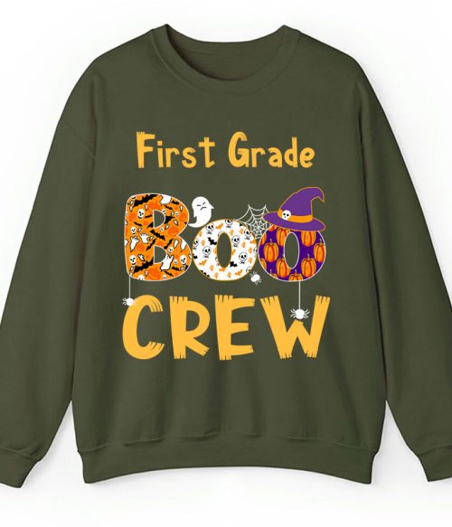 Personalized Kindergarten Boo Crew Teacher Sweatshirt