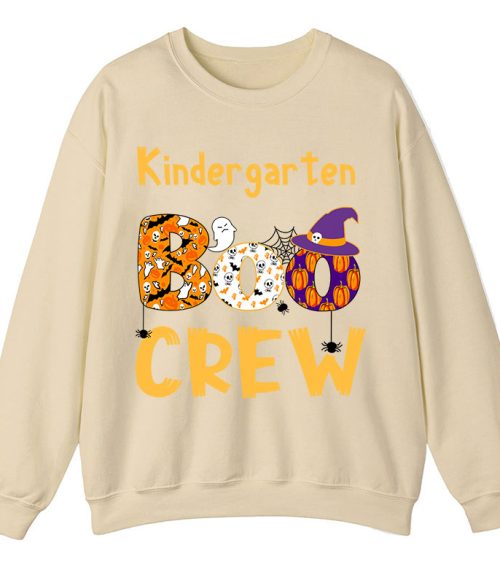 Personalized Kindergarten Boo Crew Teacher Sweatshirt