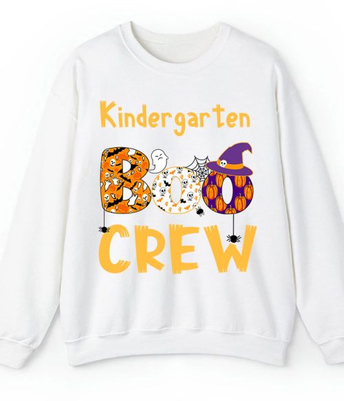 Personalized Kindergarten Boo Crew Teacher Sweatshirt