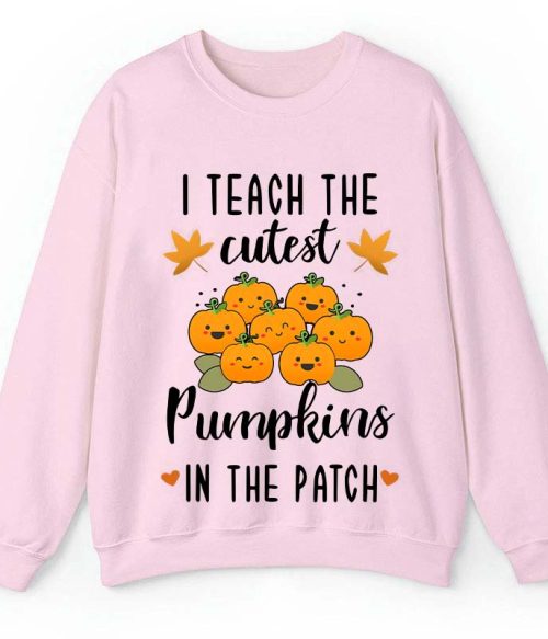 Pumpkin Leaves I Teach The Cutest Pumpkins In The Patch Teacher Sweatshirt