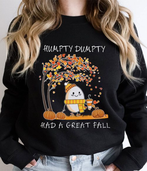 Humpty Happy Autumn Happy Fall Teacher Sweatshirt