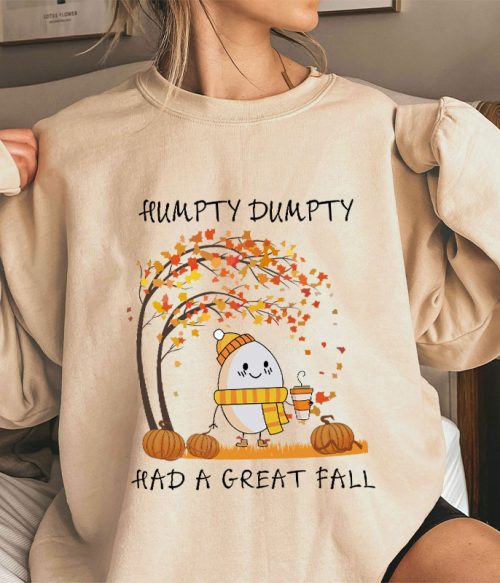 Humpty Happy Autumn Happy Fall Teacher Sweatshirt