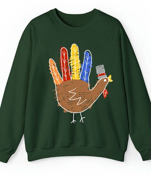 Hand Painted Turkey Teacher Sweatshirt
