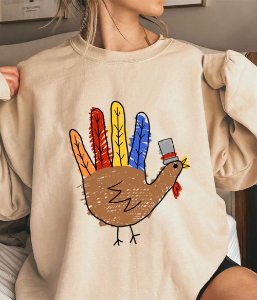 Hand Painted Turkey Teacher Sweatshirt
