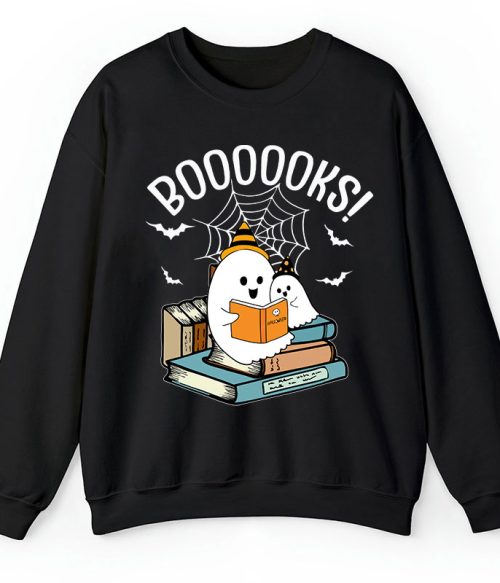 Halloween Boooooks Teacher Sweatshirt