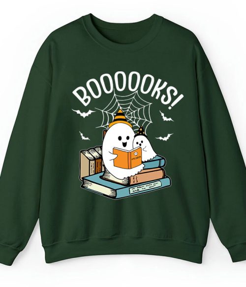 Halloween Boooooks Teacher Sweatshirt