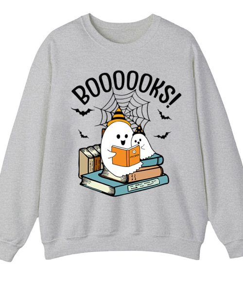 Halloween Boooooks Teacher Sweatshirt