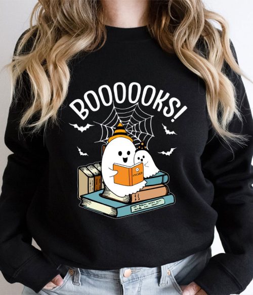 Halloween Boooooks Teacher Sweatshirt