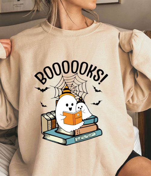 Halloween Boooooks Teacher Sweatshirt