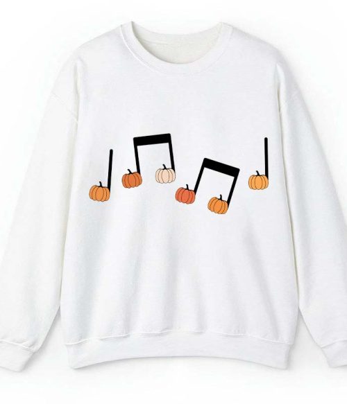 Musical Notation Halloween Pumpkin Teacher Sweatshirt