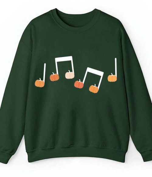 Musical Notation Halloween Pumpkin Teacher Sweatshirt
